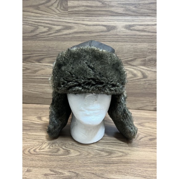 Eddie Bauer Accessories Eddie Bauer Fur Lined Leather Trapper Hat W